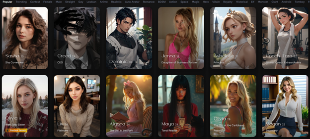 Alternatives to Character.AI Erogen